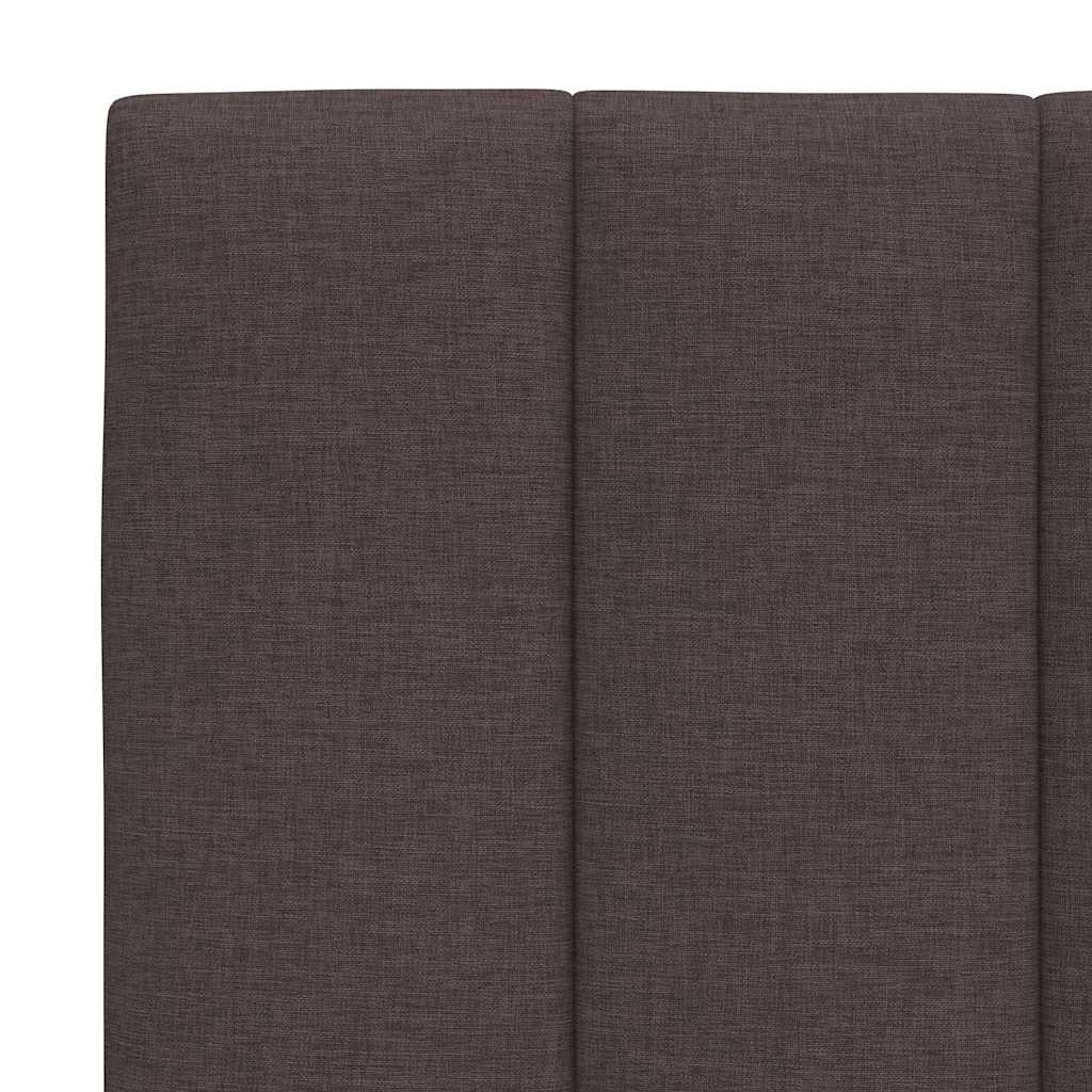 Lit avec matelas marron foncé 90x200 cm tissu - XIOS