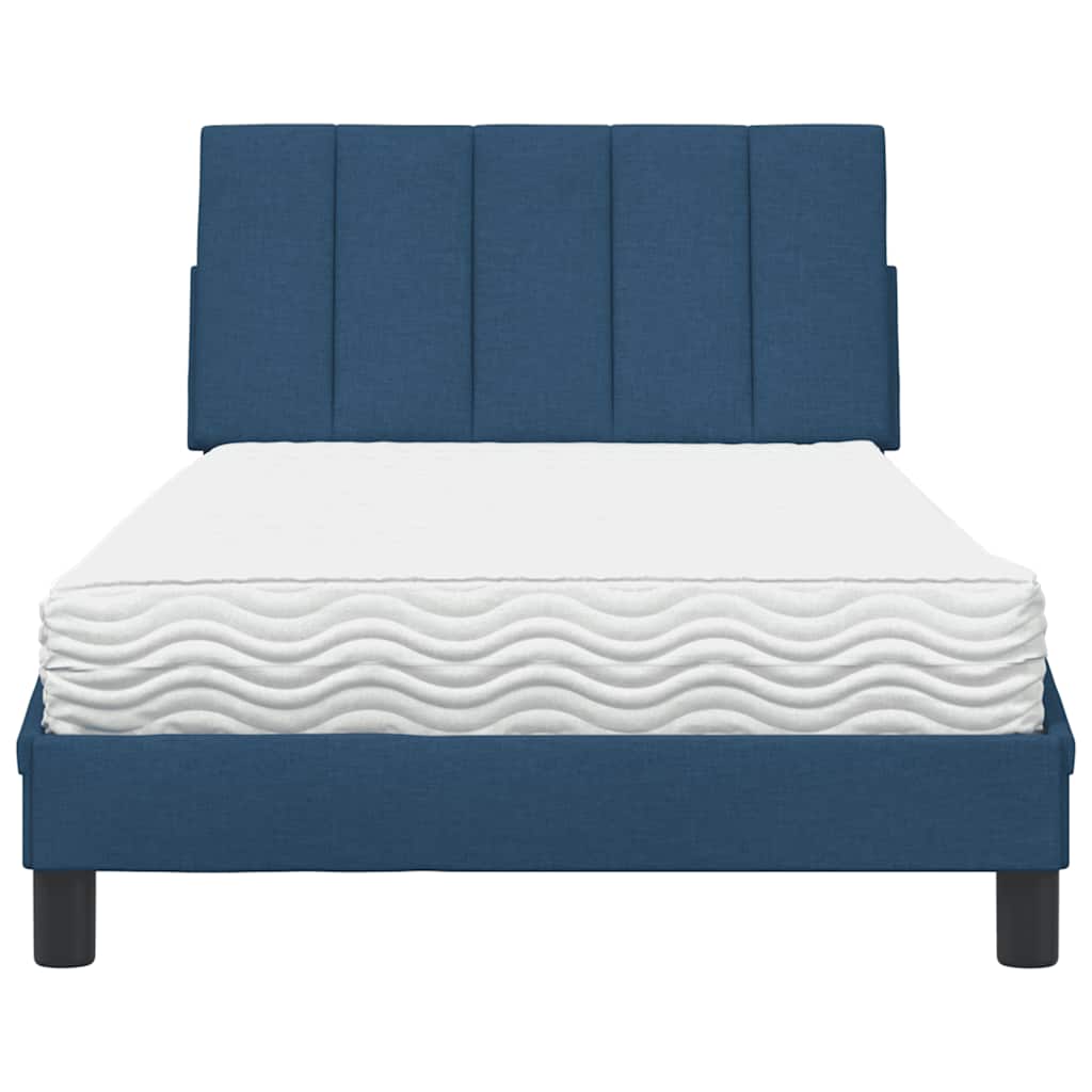 Lit avec matelas Hanko bleu 100x200 cm tissu - XIOS