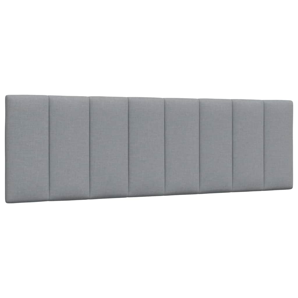 Lit avec matelas Hanko gris clair 160x200 cm tissu - XIOS