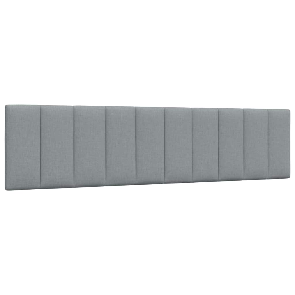 Lit avec matelas Hanko gris clair 200x200 cm tissu
