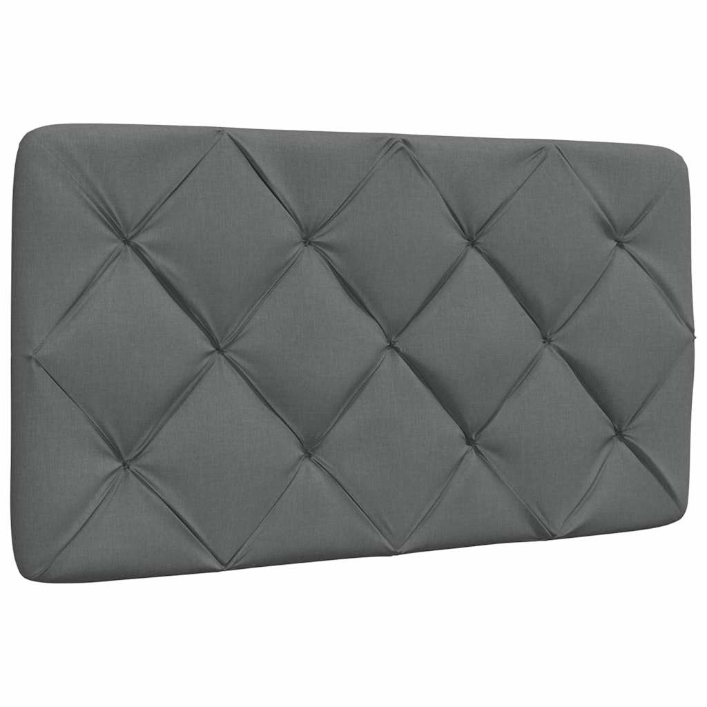 Cadre de lit sans matelas gris foncé 80x200 cm tissu - XIOS