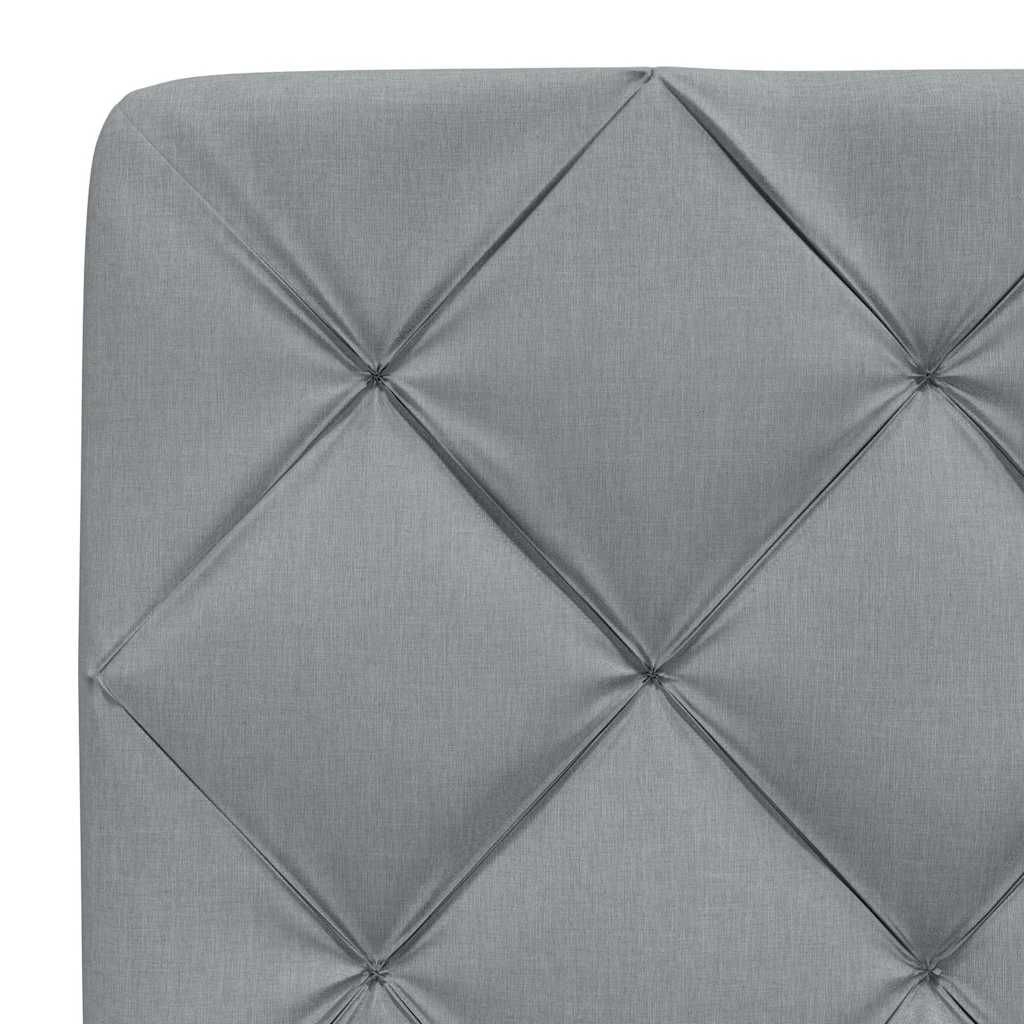 Cadre de lit sans matelas gris clair 90x190 cm tissu - XIOS