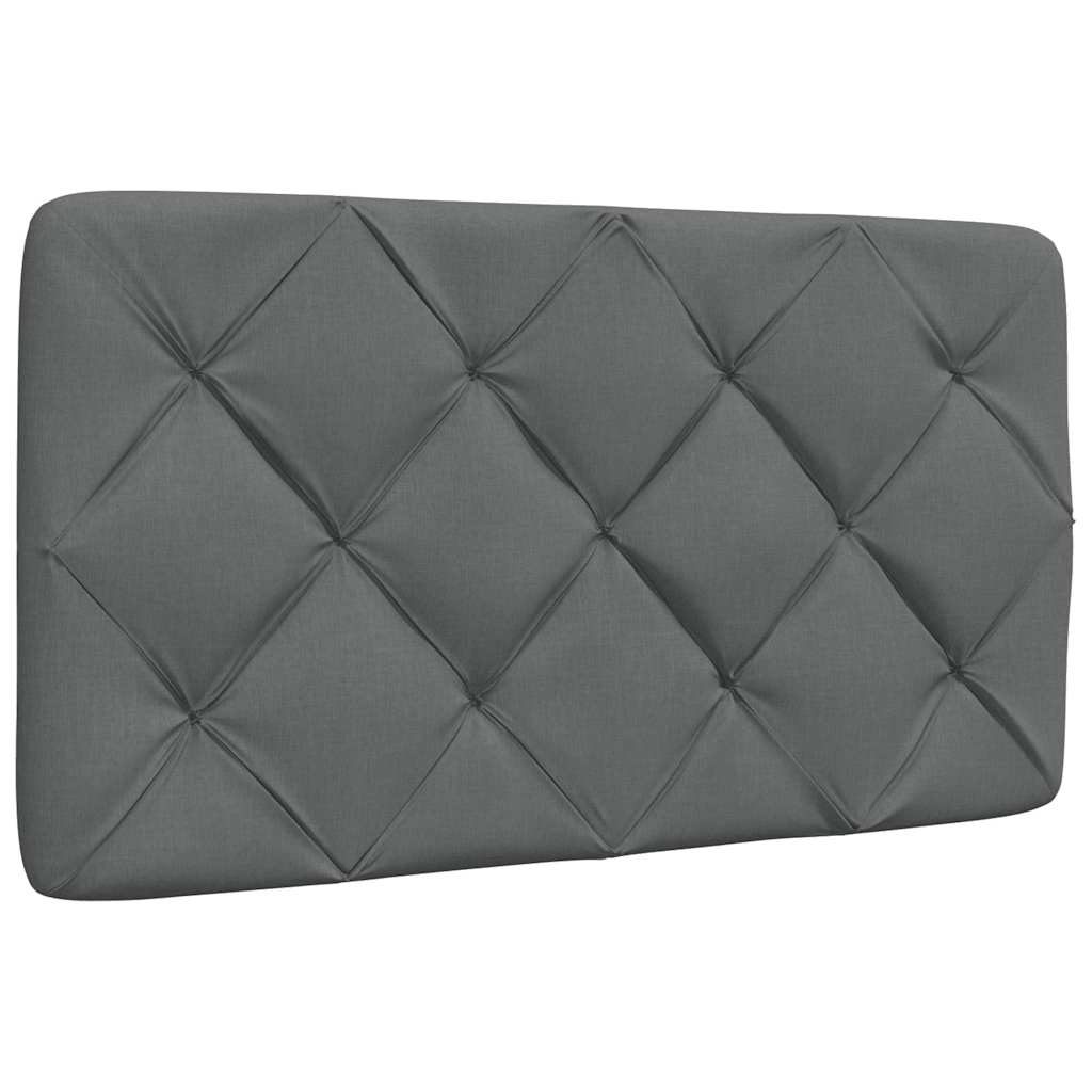 Cadre de lit sans matelas gris foncé 90x190 cm tissu - XIOS