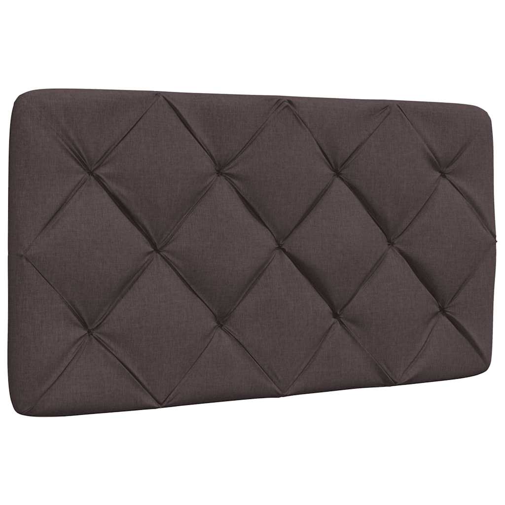 Cadre de lit sans matelas marron foncé 90x200 cm tissu - XIOS