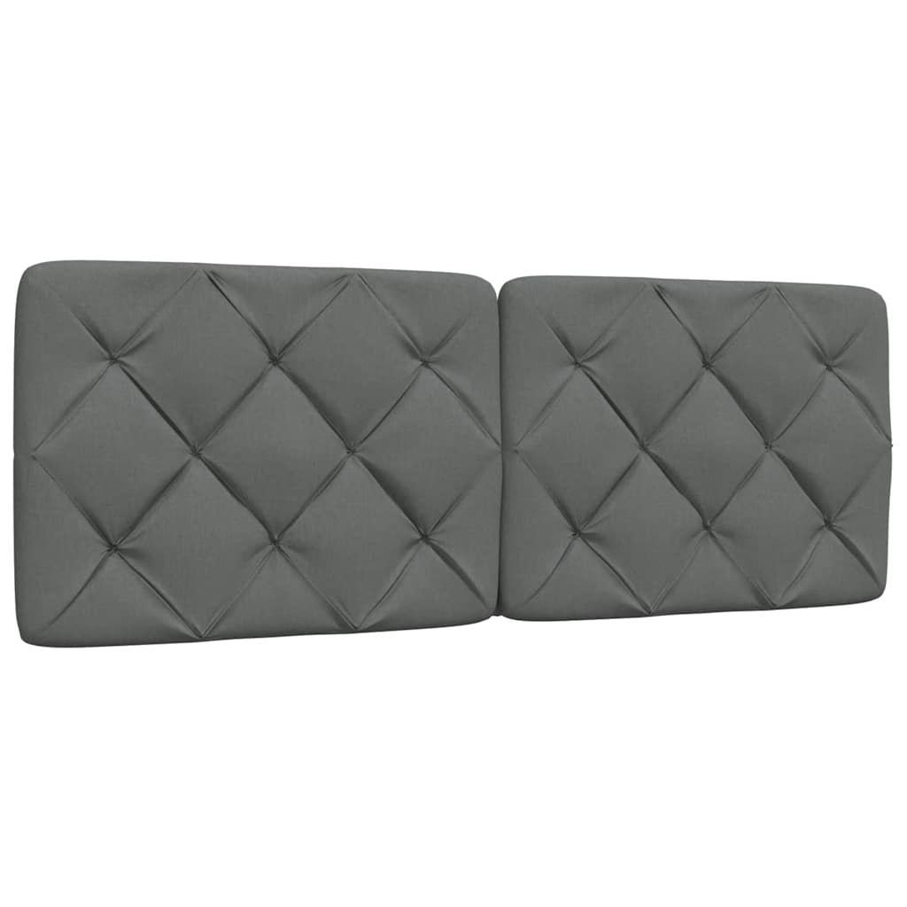 Cadre de lit sans matelas gris foncé 120x200 cm tissu - XIOS
