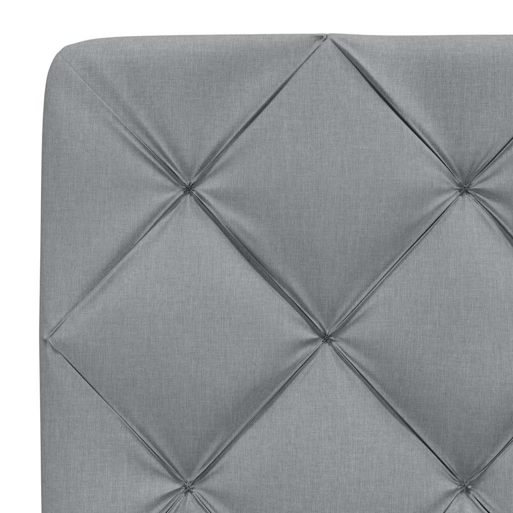 Cadre de lit sans matelas gris clair 200x200 cm tissu - XIOS