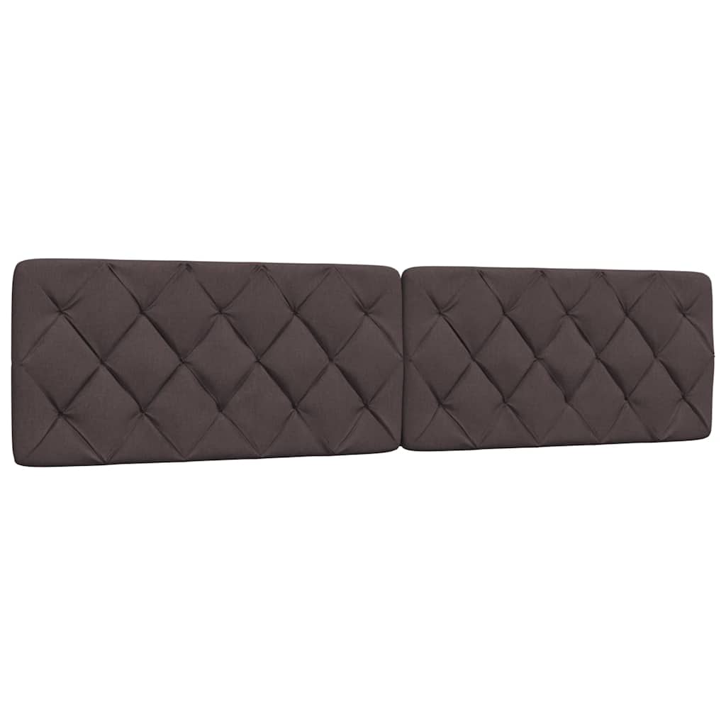 Cadre de lit sans matelas marron foncé 200x200 cm tissu