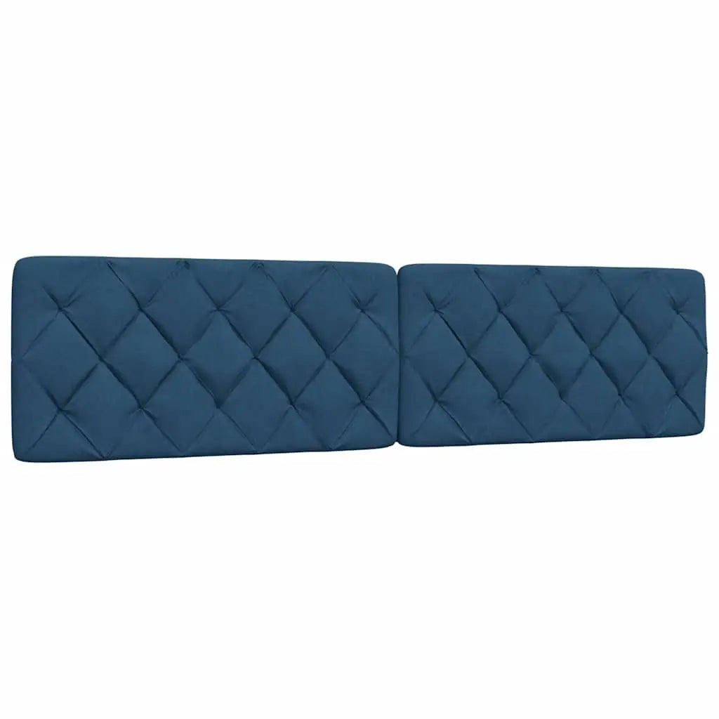 Cadre de lit sans matelas bleu 200x200 cm tissu - XIOS