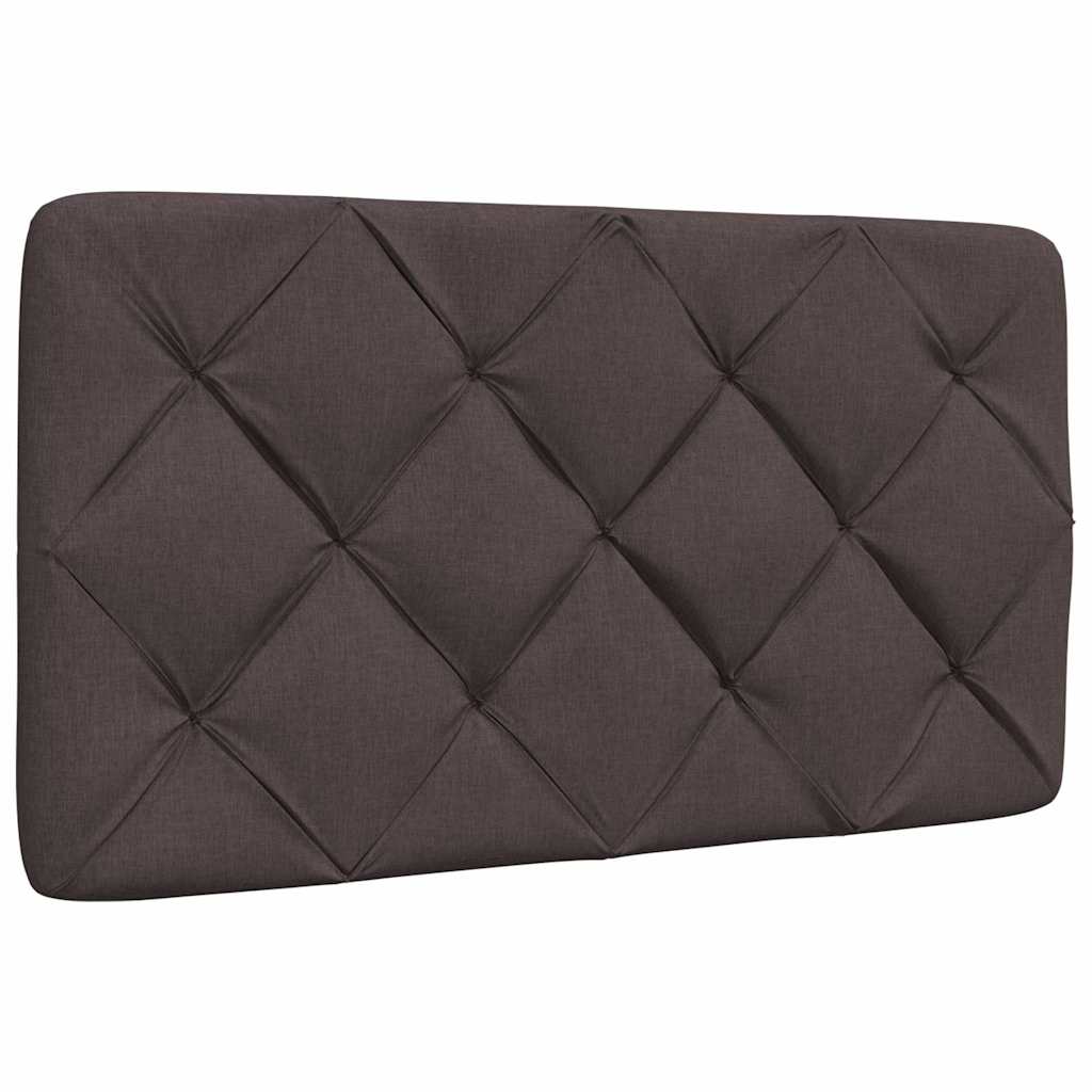 Cadre de lit avec LED sans matelas marron foncé 80x200 cm tissu - XIOS