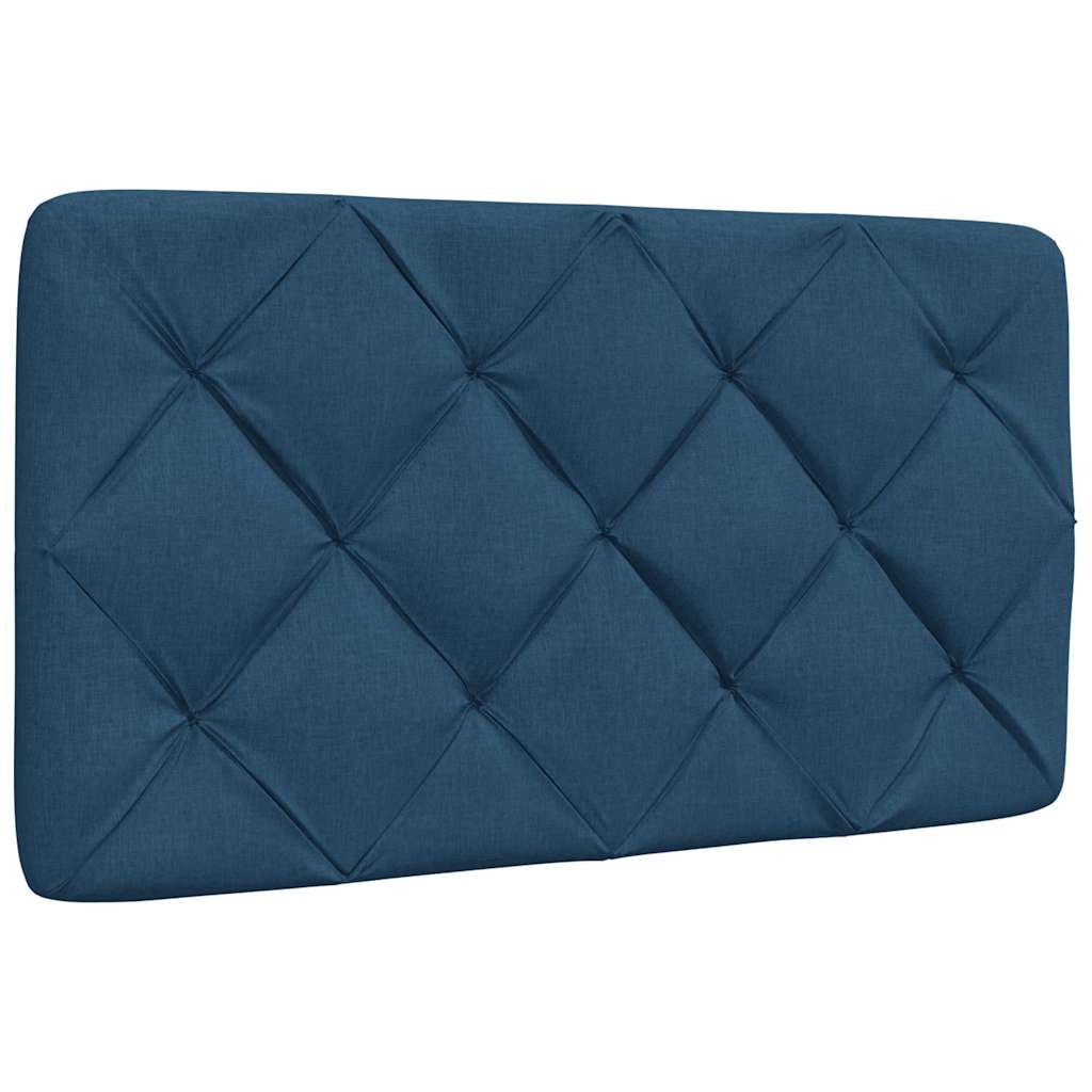 Cadre de lit avec LED sans matelas bleu 80x200 cm tissu - XIOS