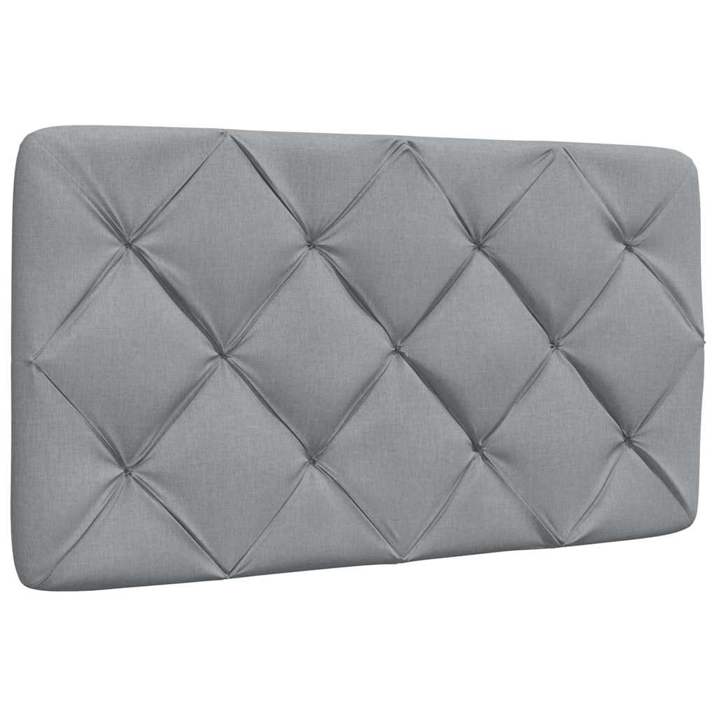 Cadre de lit avec LED sans matelas gris clair 90x190 cm tissu - XIOS