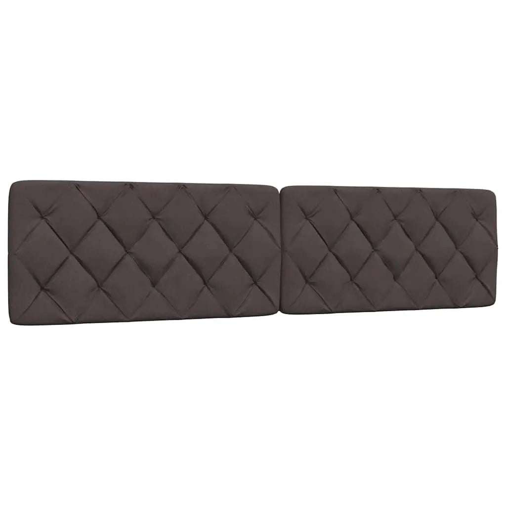 Cadre de lit avec LED sans matelas marron foncé 200x200cm tissu - XIOS