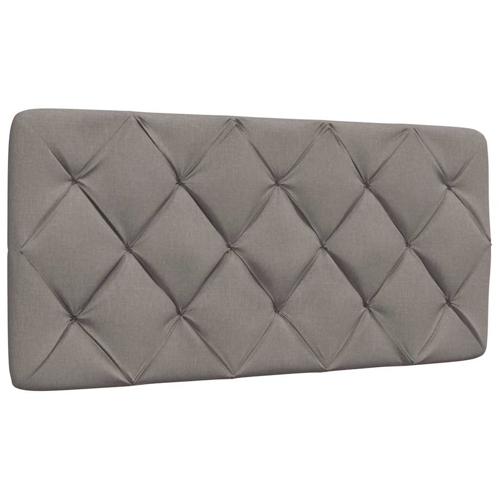 Lit avec matelas taupe 100x200 cm tissu