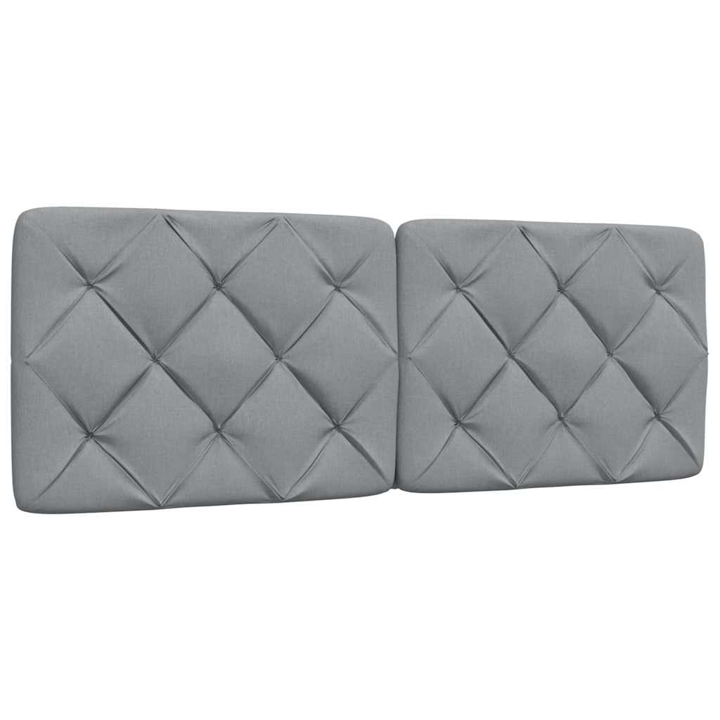 Lit avec matelas gris clair 120x200 cm tissu - XIOS