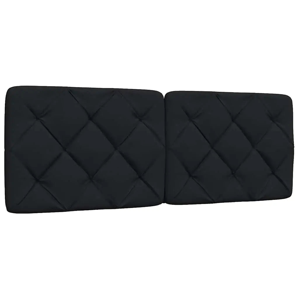 Lit avec matelas noir 140x190 cm tissu - XIOS