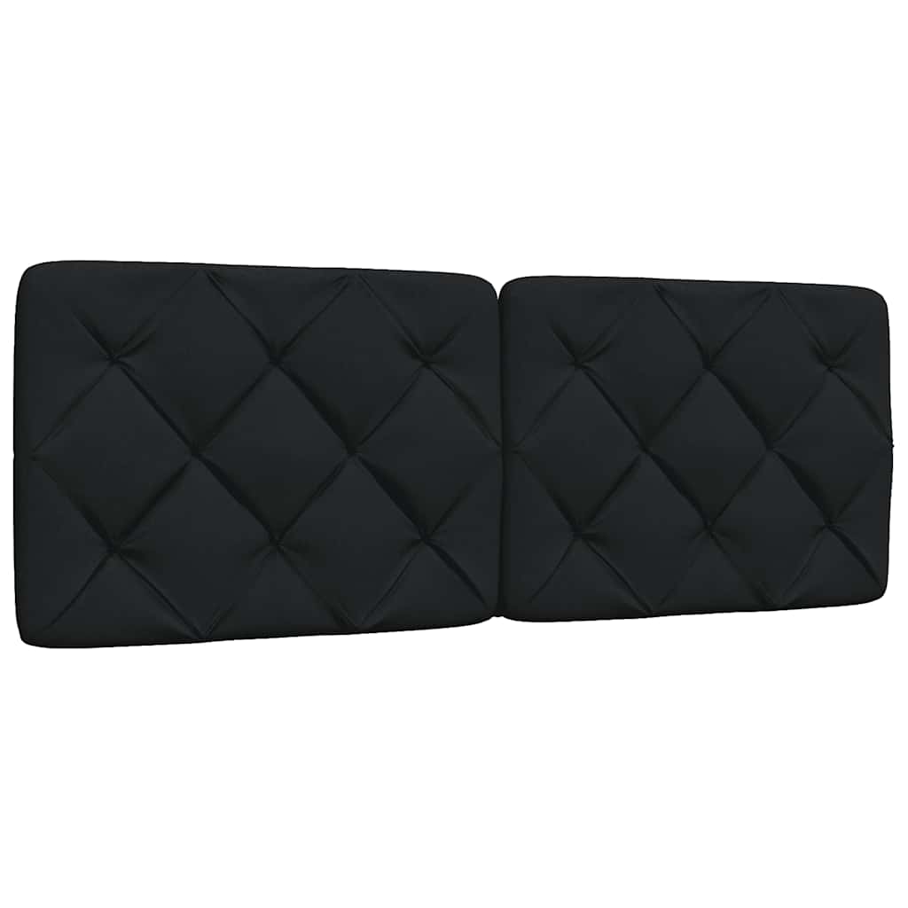 Lit avec matelas noir 140x200 cm tissu - XIOS