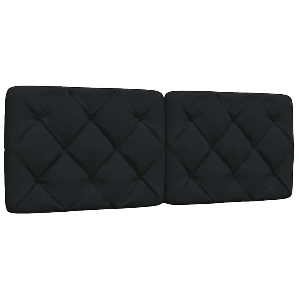 Lit avec matelas noir 140x200 cm tissu - XIOS