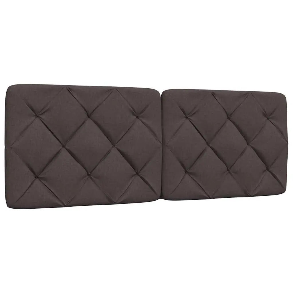 Lit avec matelas marron foncé 140x200 cm tissu - XIOS
