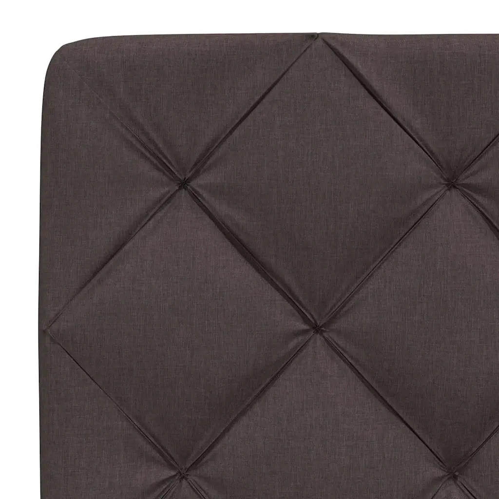 Lit avec matelas marron foncé 140x200 cm tissu - XIOS