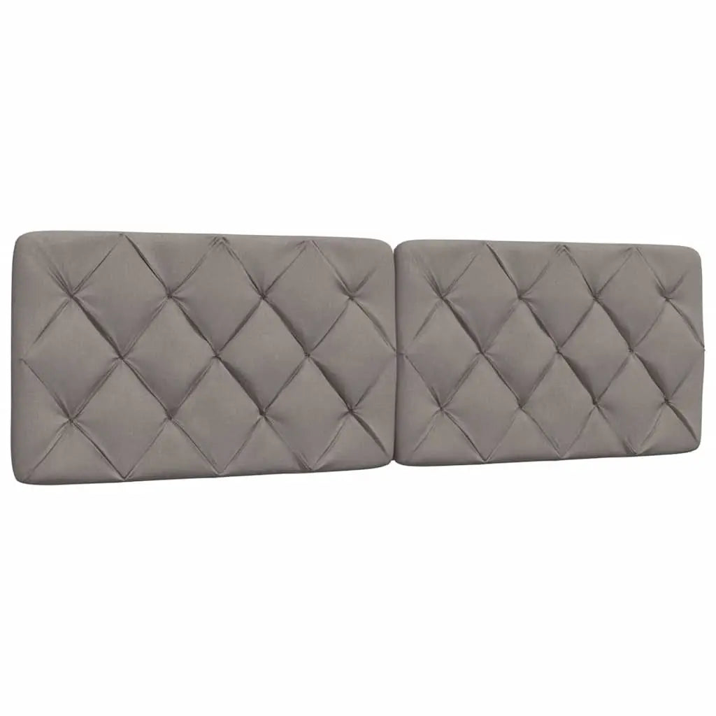 Lit avec matelas taupe 160x200 cm tissu - XIOS