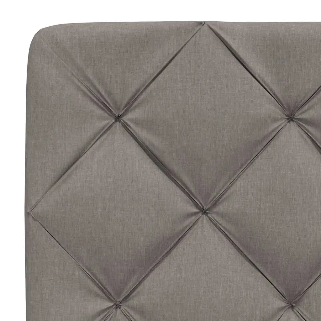 Lit avec matelas taupe 160x200 cm tissu - XIOS