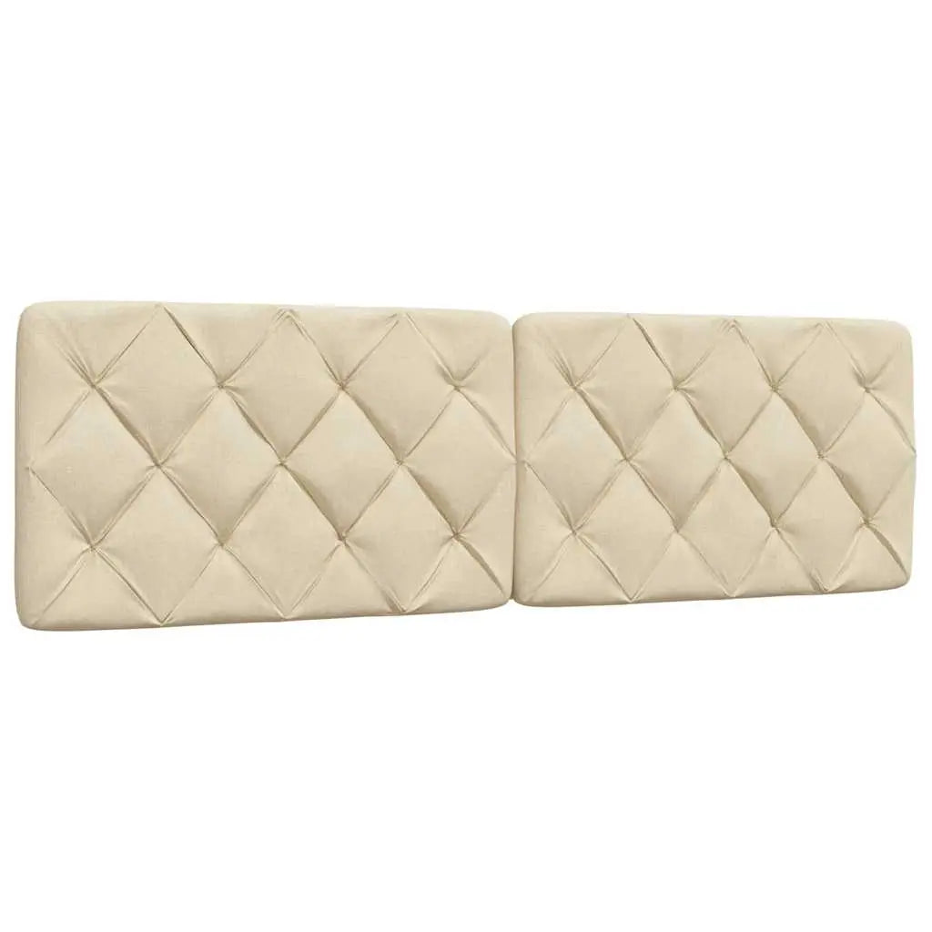 Lit avec matelas crème 160x200 cm tissu - XIOS