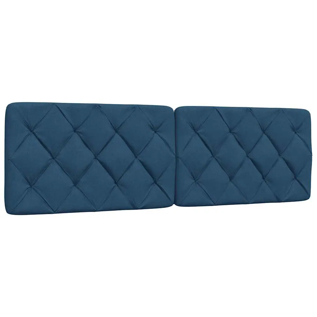 Lit avec matelas bleu 160x200 cm tissu - XIOS