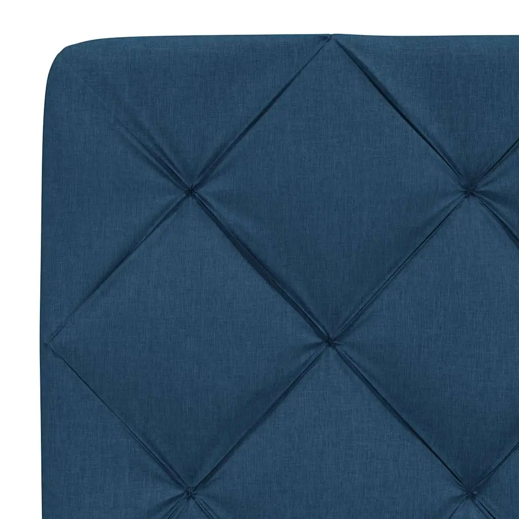 Lit avec matelas bleu 160x200 cm tissu - XIOS