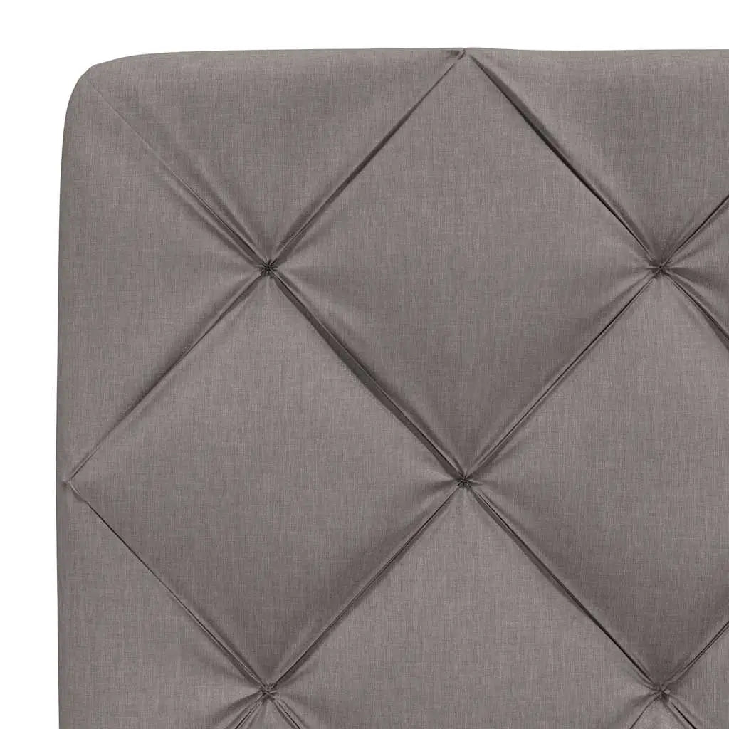 Lit avec matelas taupe 180x200 cm tissu - XIOS