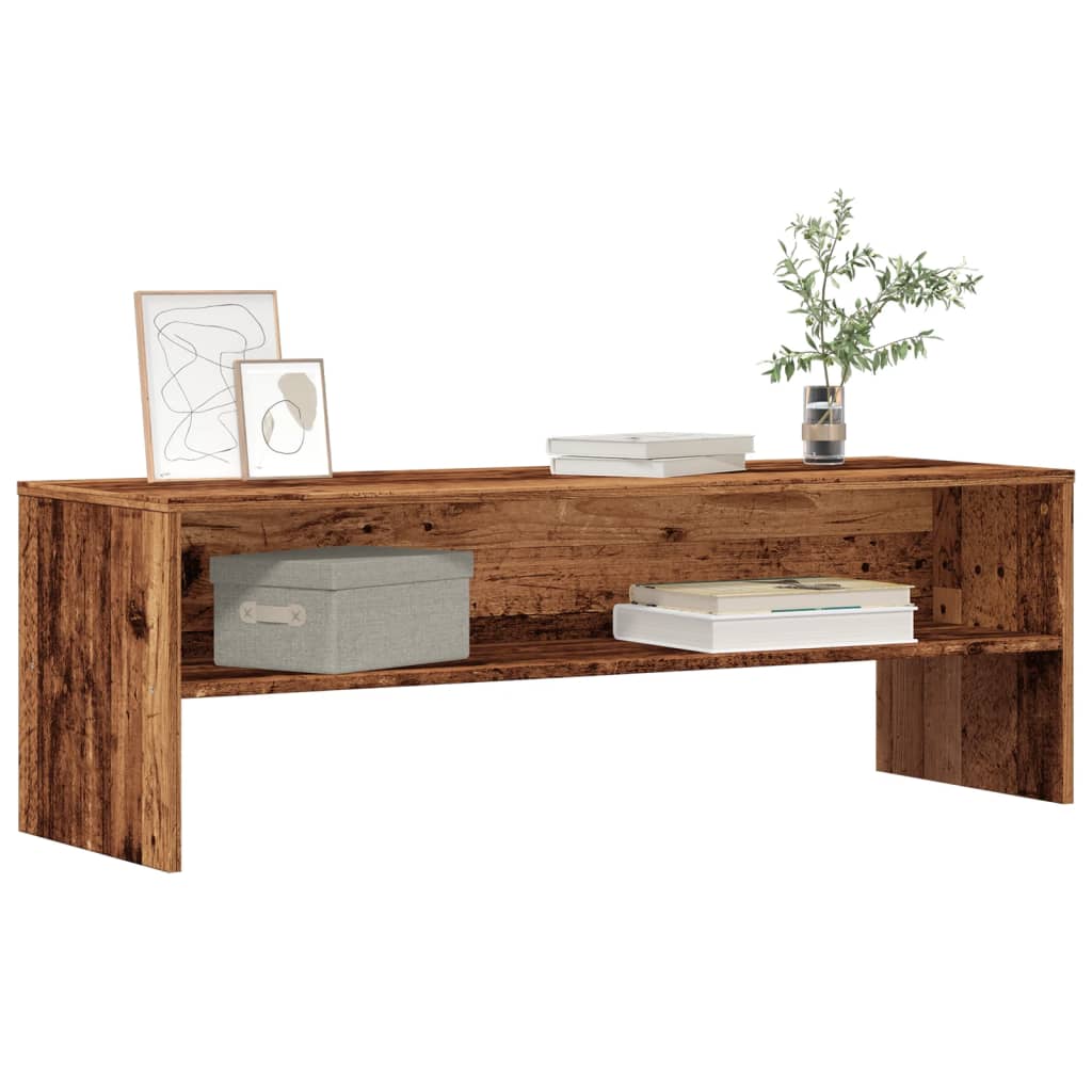 Meuble TV vieux bois 120x40x40 cm bois d'ingénierie - XIOS