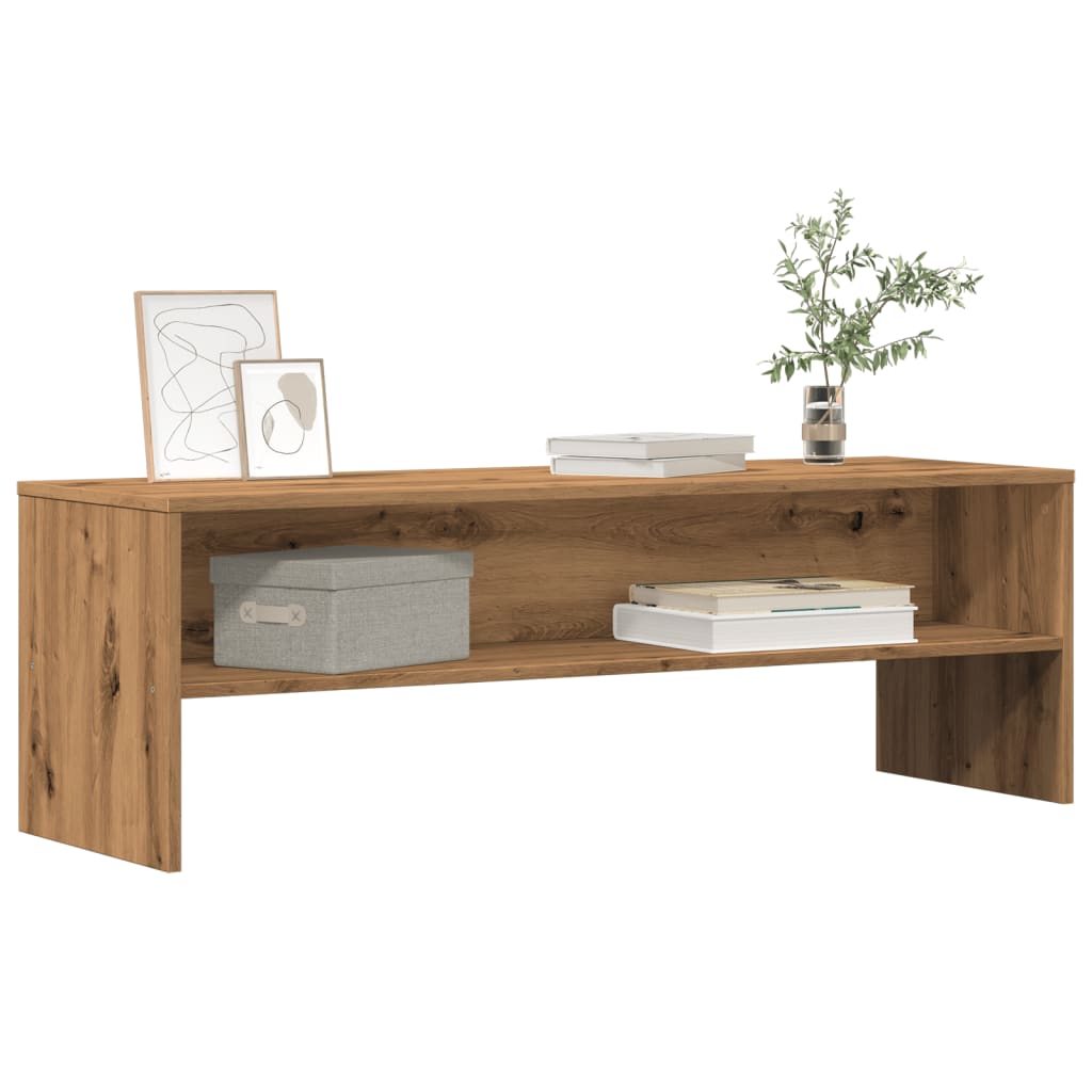 Meuble TV chêne artisanal 120x40x40 cm bois d'ingénierie - XIOS