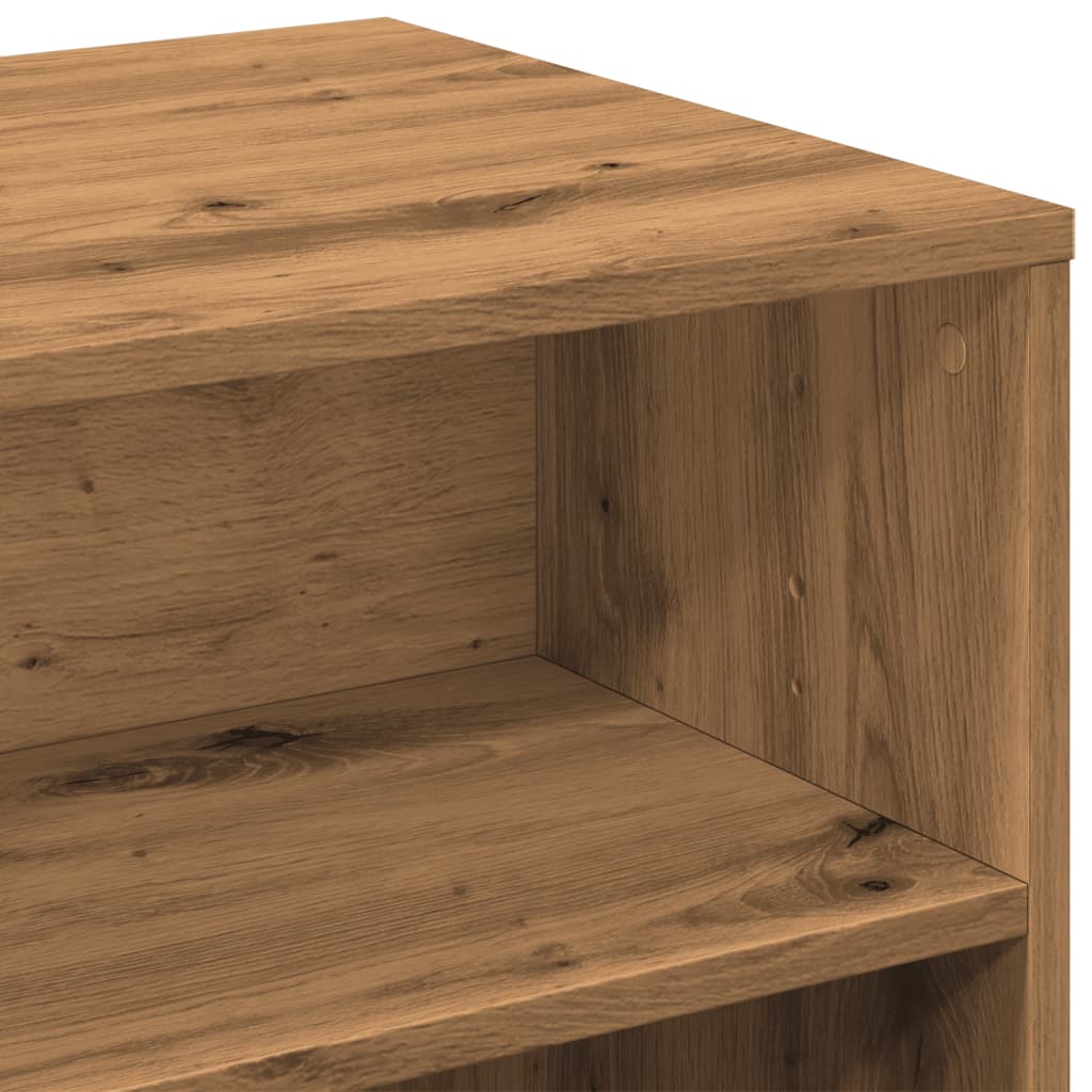 Meuble TV chêne artisanal 120x40x40 cm bois d'ingénierie - XIOS