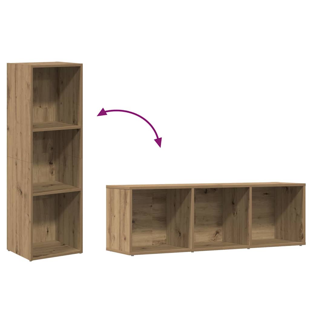 Bibliothèque chêne artisanal 36x30x114 cm bois d'ingénierie - XIOS