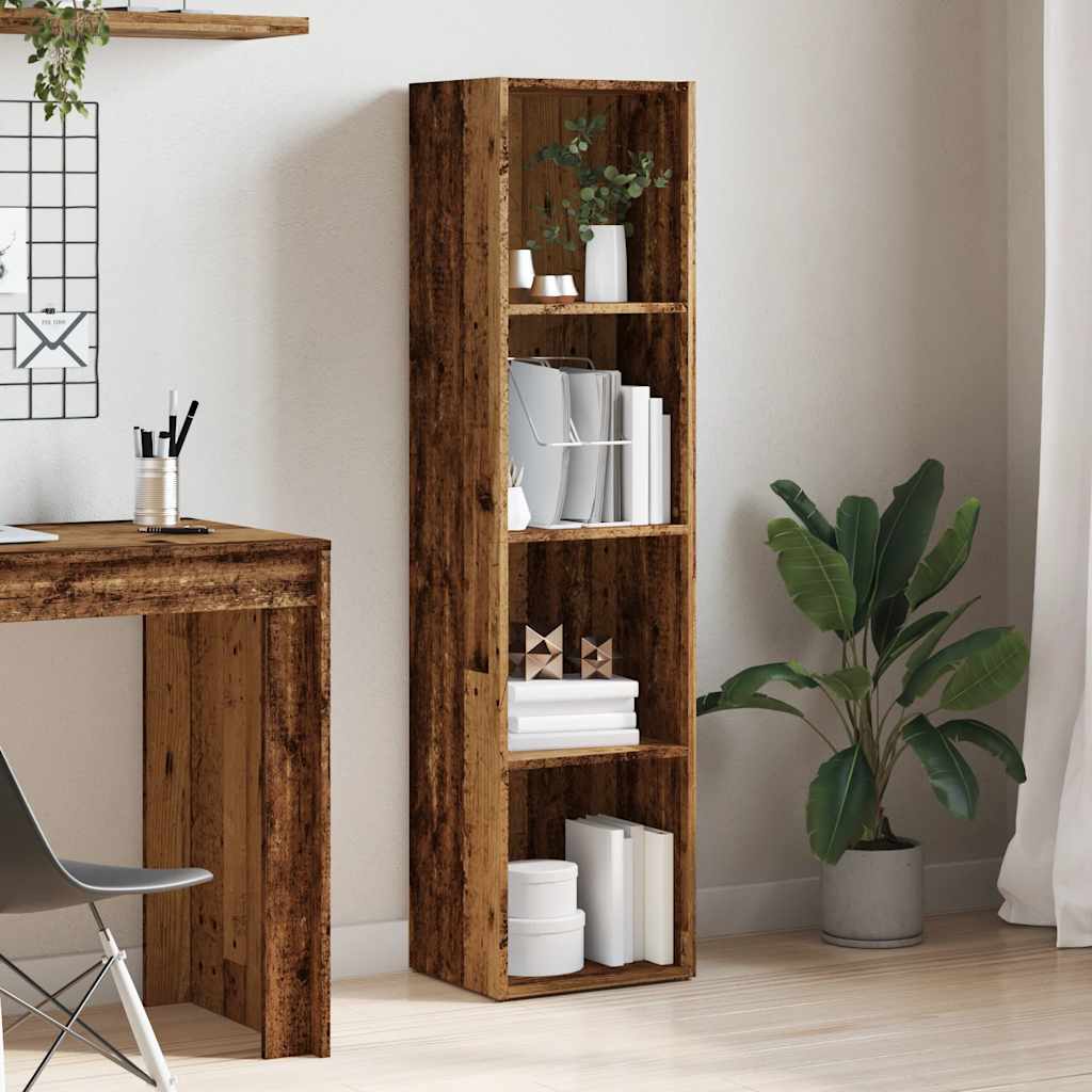 Bibliothèque vieux bois 36x30x143 cm Bois d'ingénierie - XIOS