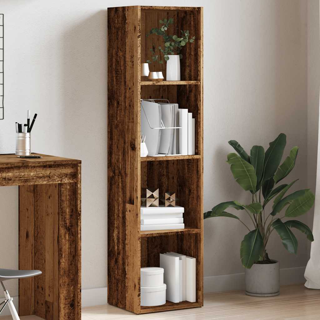 Bibliothèque vieux bois 36x30x143 cm Bois d'ingénierie - XIOS