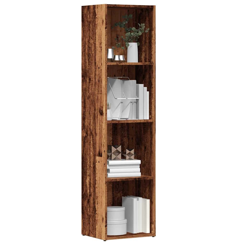 Bibliothèque vieux bois 36x30x143 cm Bois d'ingénierie - XIOS