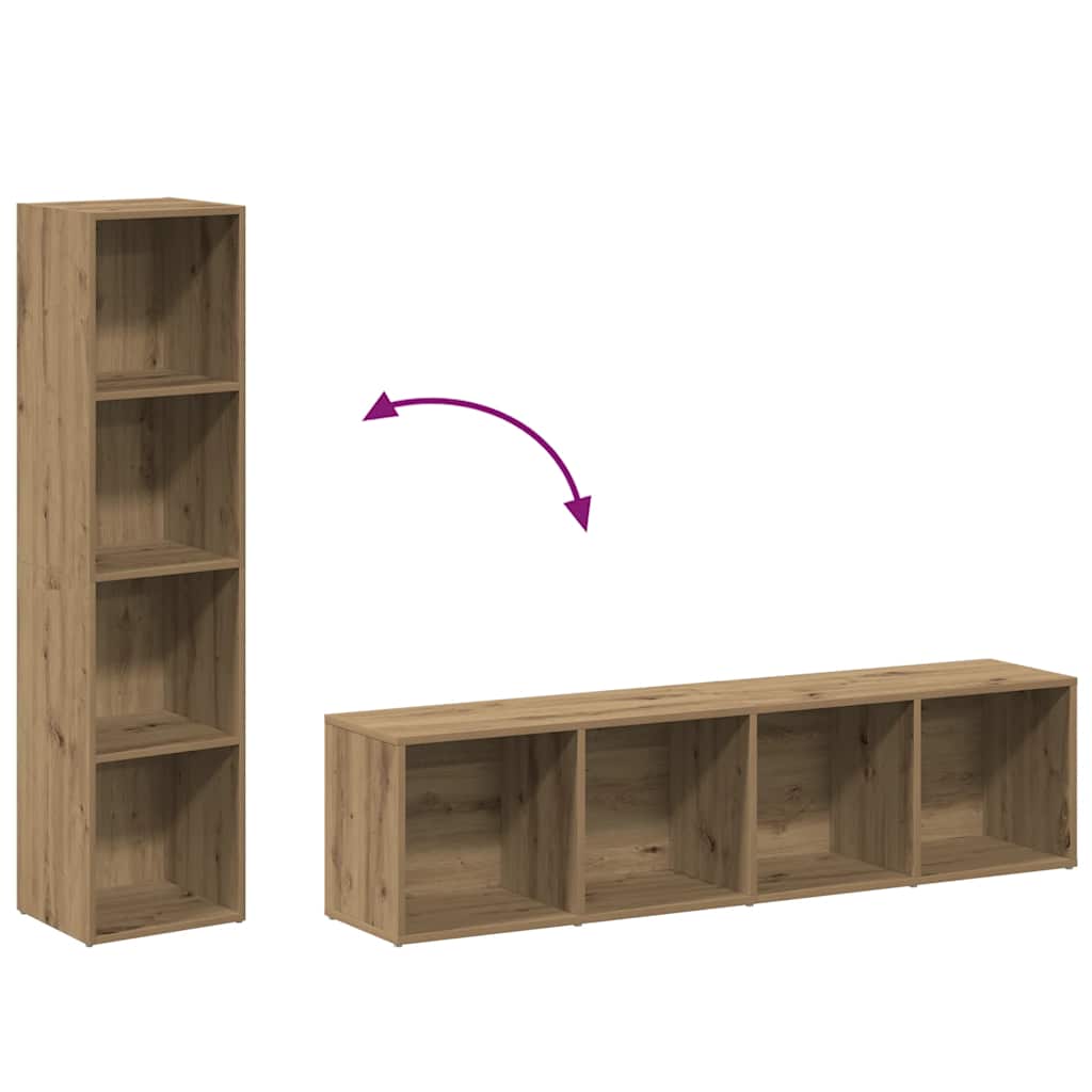 Bibliothèque chêne artisanal 36x30x143 cm bois d'ingénierie - XIOS