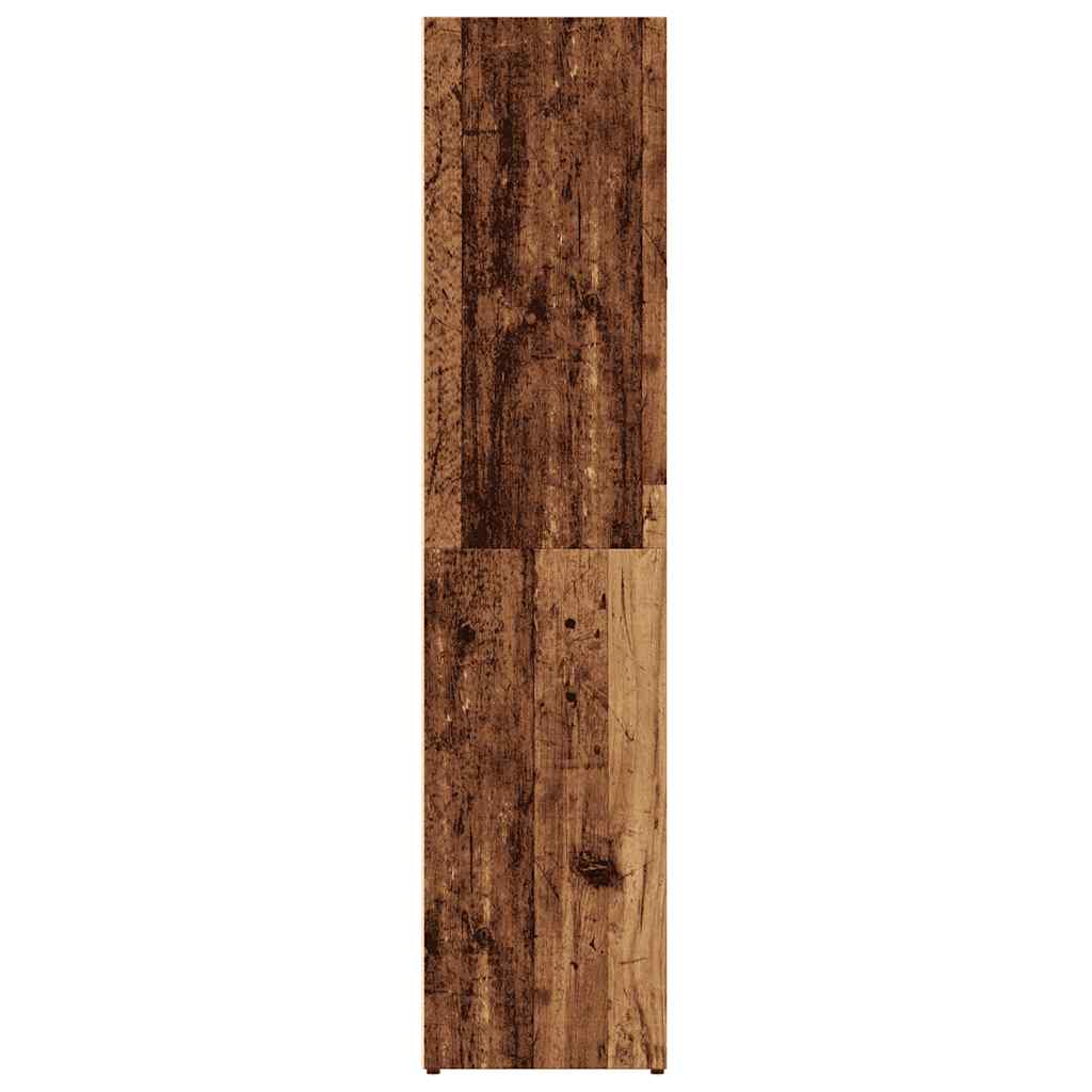 Bibliothèque vieux bois 66x30x130 cm bois d'ingénierie - XIOS