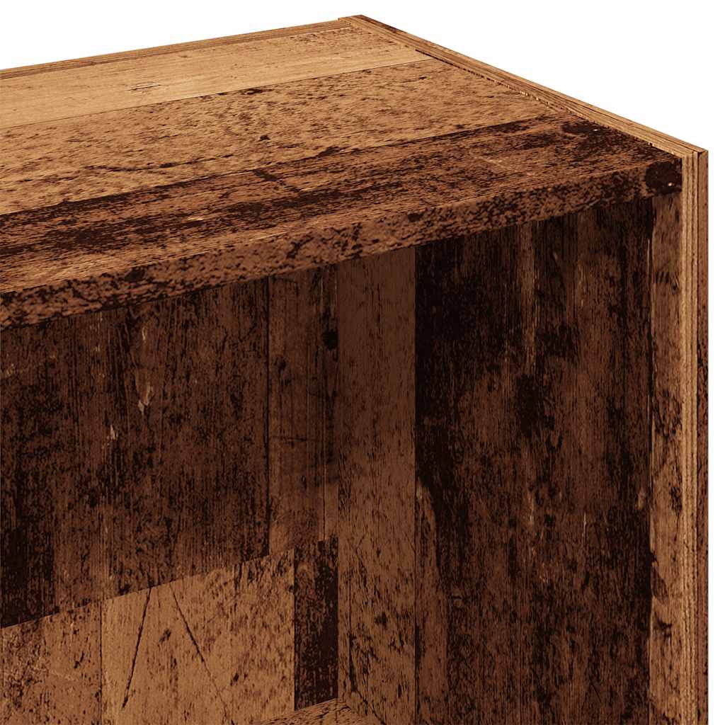 Bibliothèque vieux bois 66x30x130 cm bois d'ingénierie - XIOS