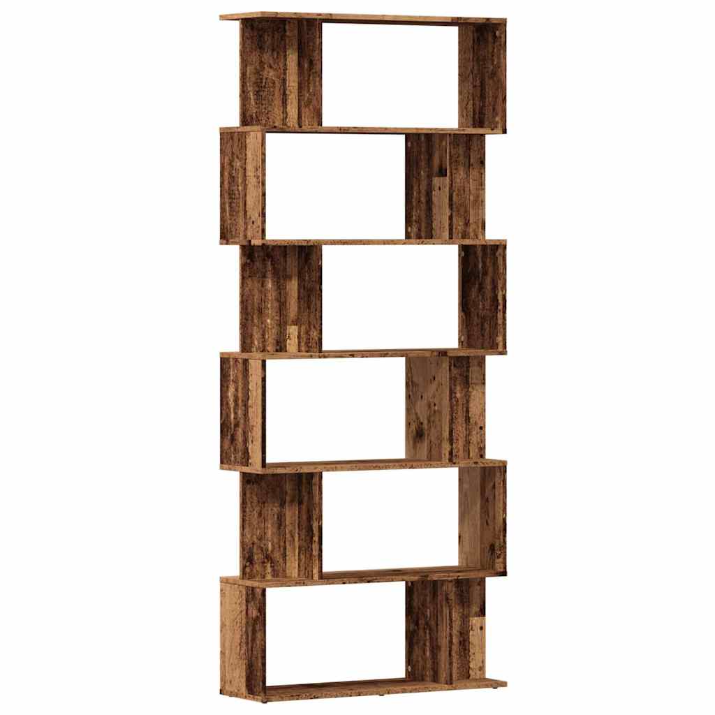 Bibliothèque vieux bois 80x24x192 cm bois d'ingénierie - XIOS