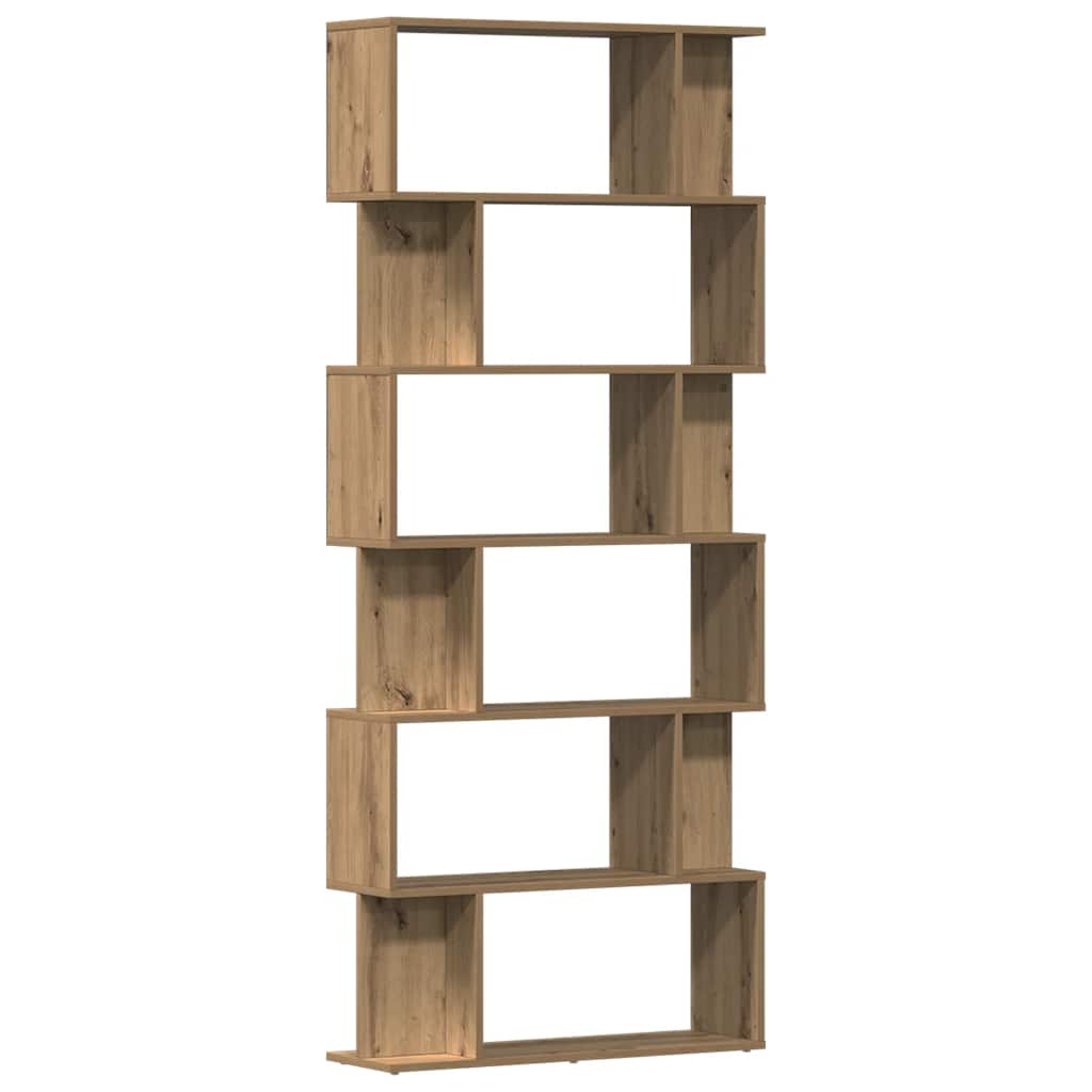 Bibliothèque chêne artisanal 80x24x192 cm bois d'ingénierie - XIOS