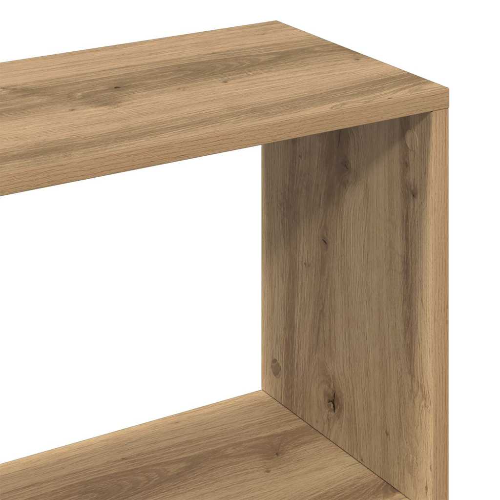 Bibliothèque chêne artisanal 80x24x192 cm bois d'ingénierie - XIOS