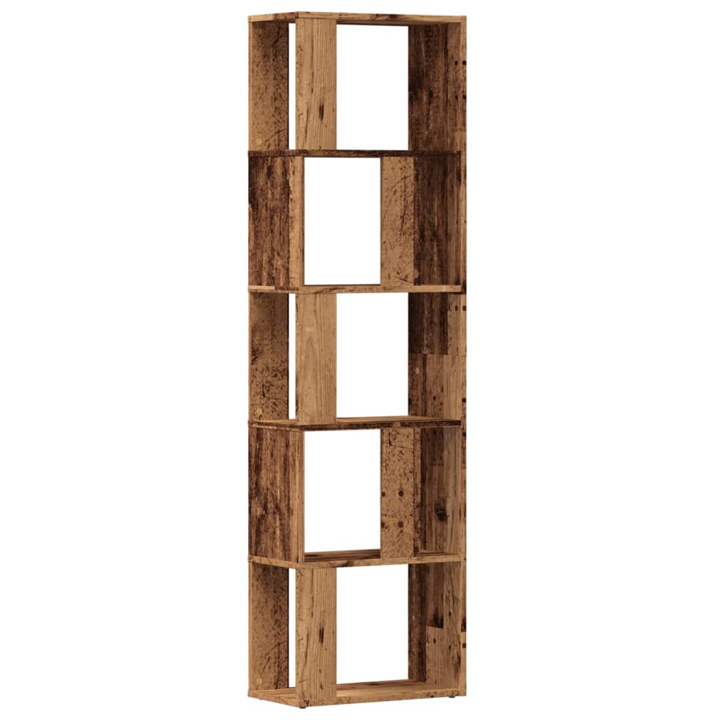 Bibliothèque vieux bois 45x24x159 cm bois d'ingénierie - XIOS