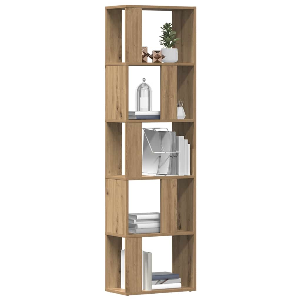Bibliothèque chêne artisanal 45x24x159 cm bois d'ingénierie - XIOS