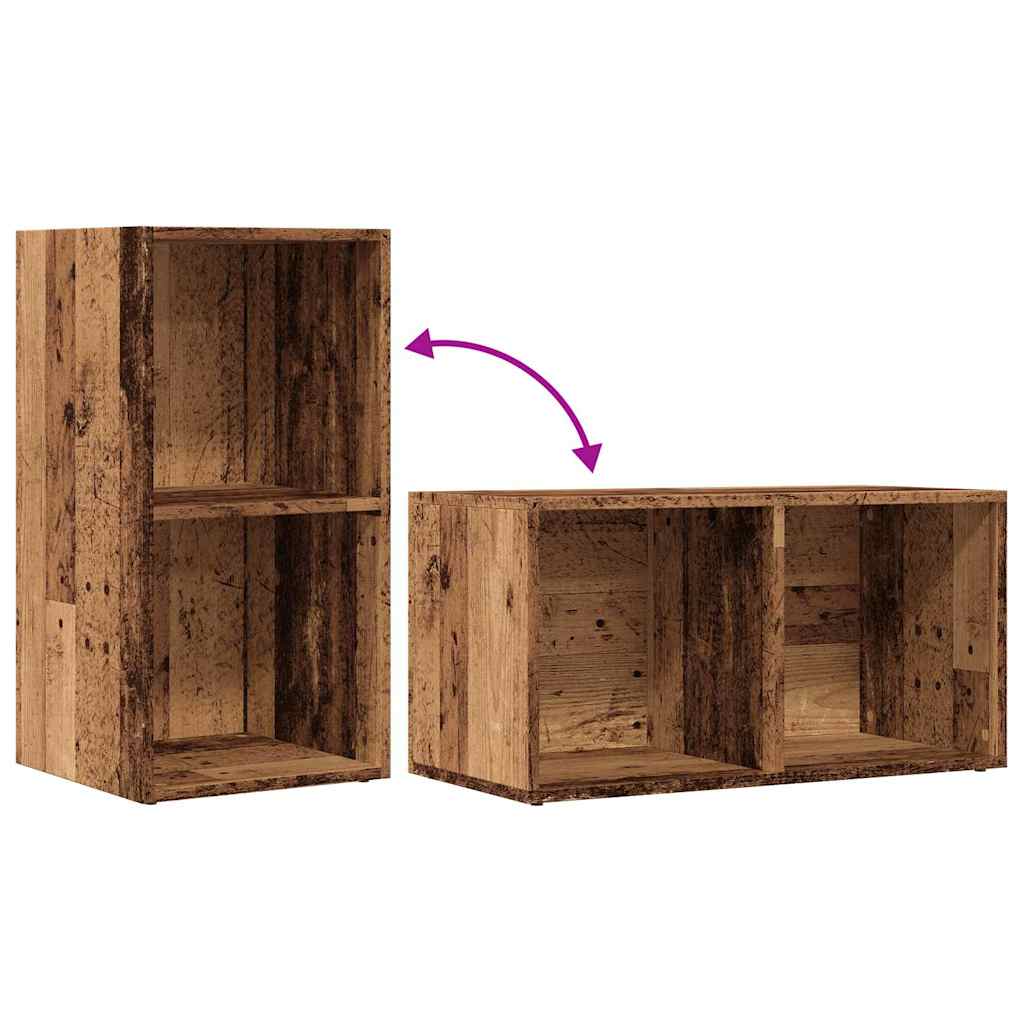 Boîtes de rangement LP vieux bois 69,5x34x36 cm bois ingénierie - XIOS