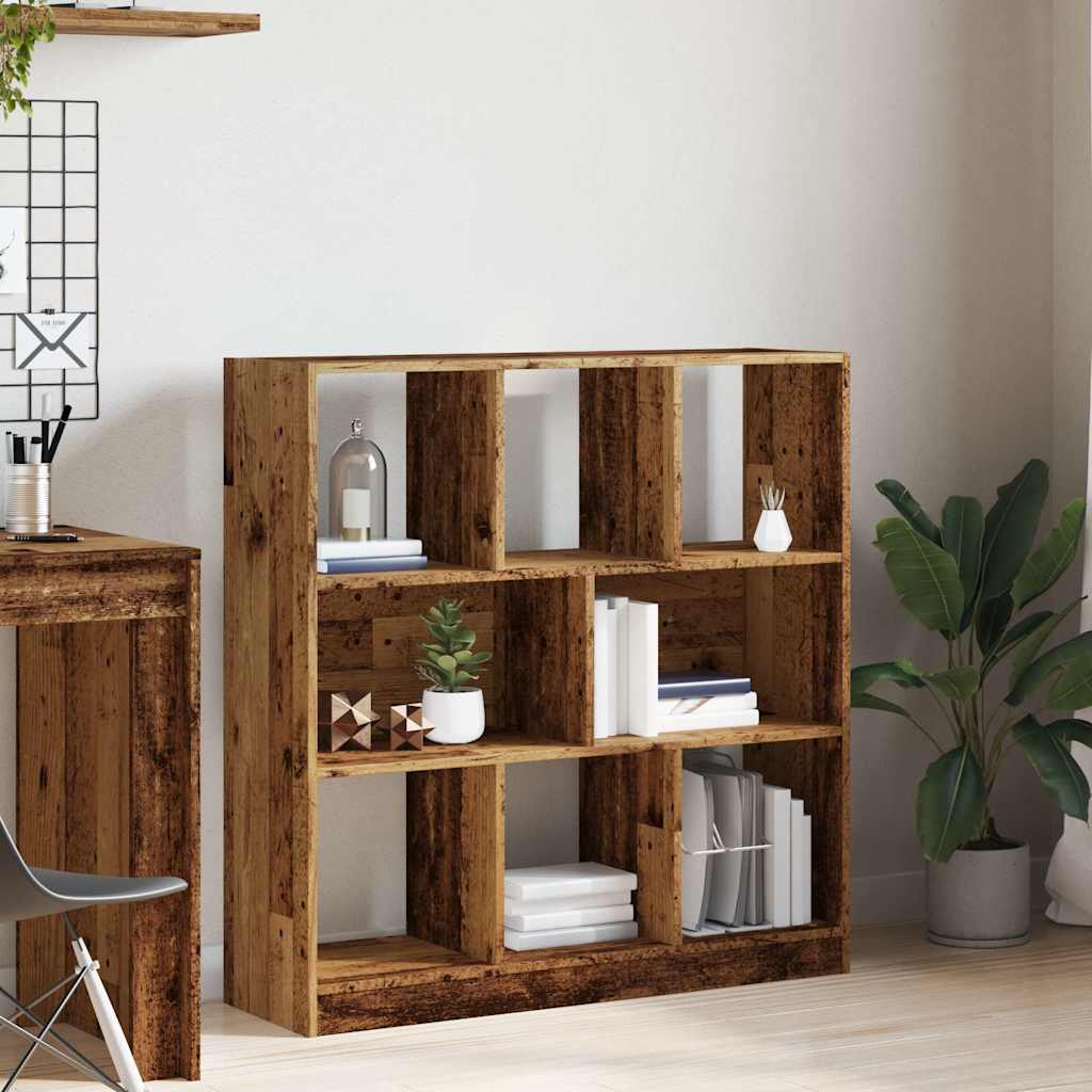 Bibliothèque vieux bois 97,5x29,5x100 cm bois d'ingénierie - XIOS