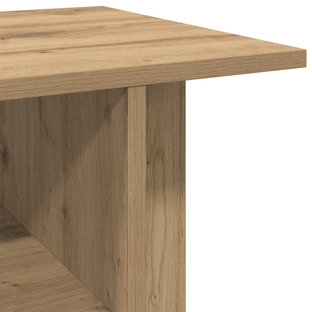 Meuble TV roulettes chêne artisanal 80x40x45 cm bois ingénierie - XIOS
