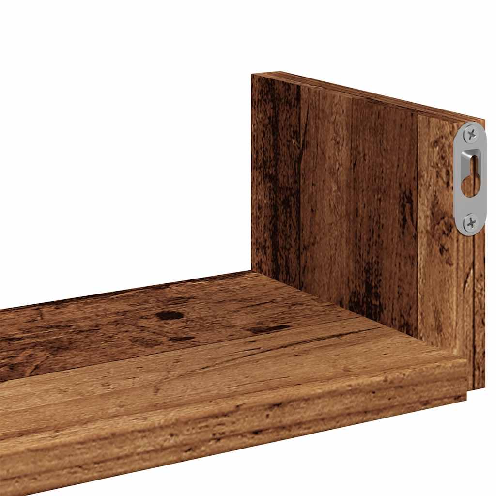 Étagères murales 3 pcs vieux bois bois d'ingénierie - XIOS