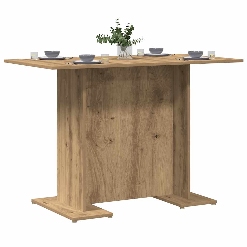 Table à manger chêne artisanal 110 x 60 x 75 cm bois ingénierie - XIOS