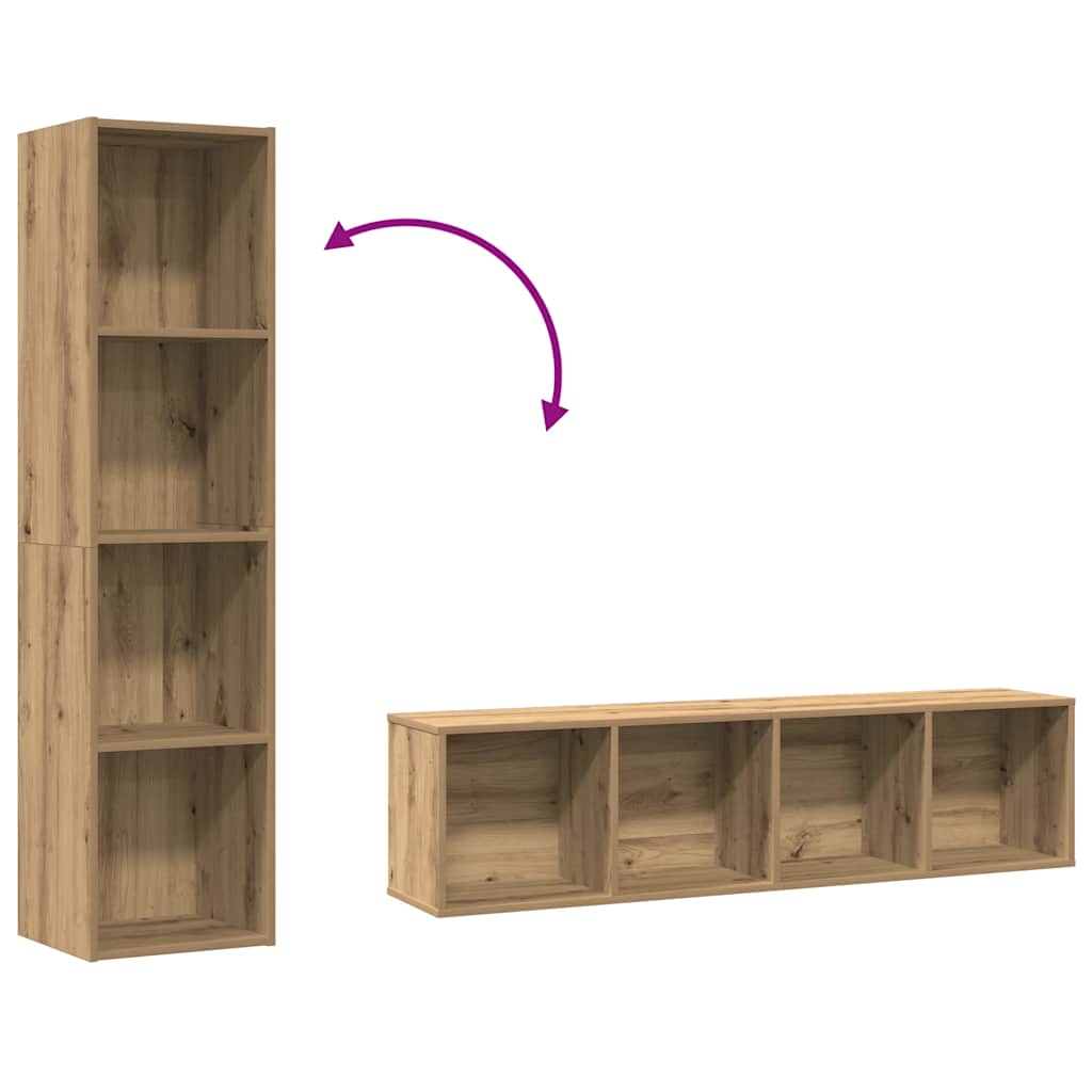 Bibliothèque/Meuble TV vieux bois 36x30x143cm bois d'ingénierie - XIOS